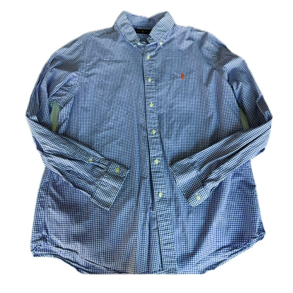 Ralph Lauren Plaid Long Sleeve Polo